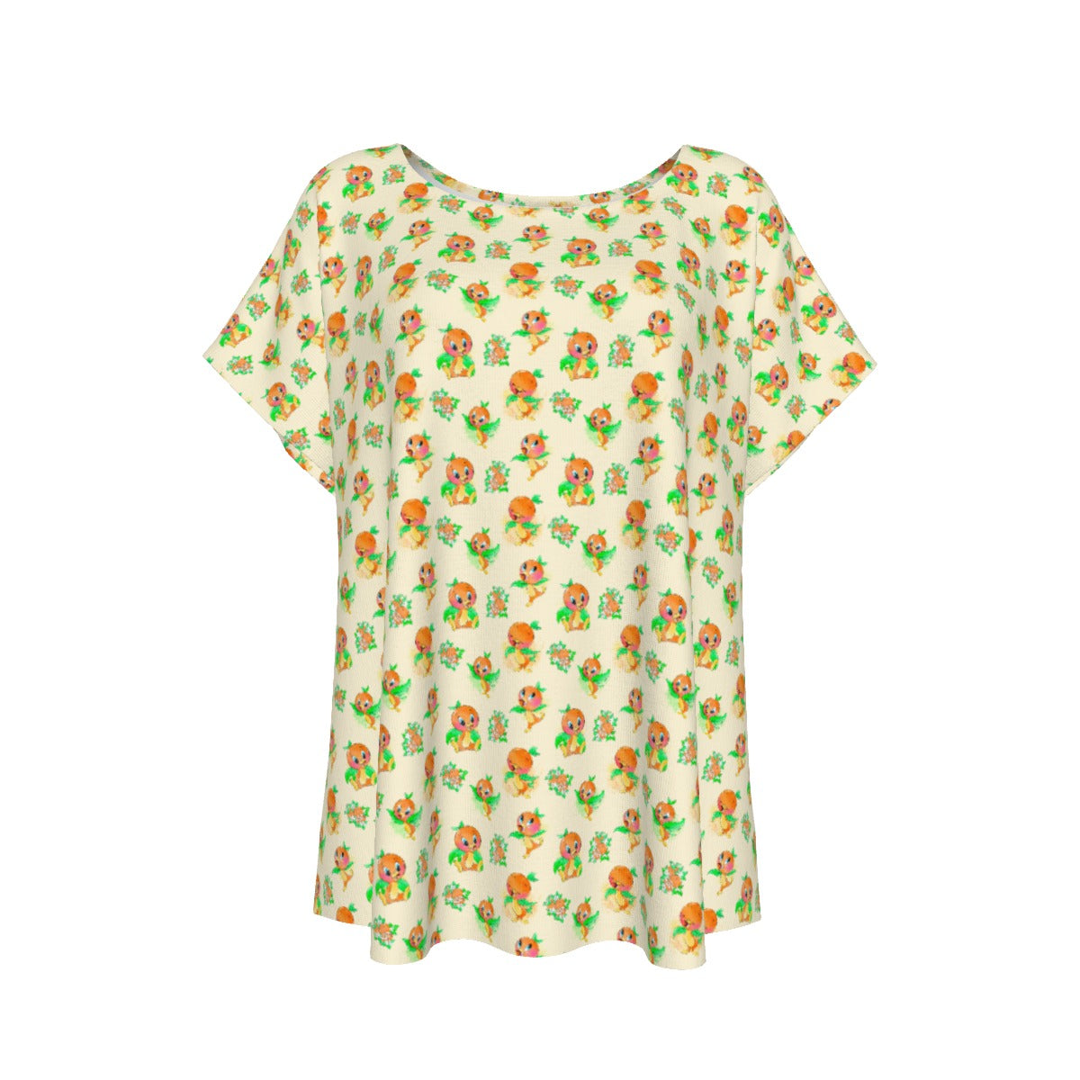 Citrus Charm Bird - Women’s Relaxed Fit Scoop Tee