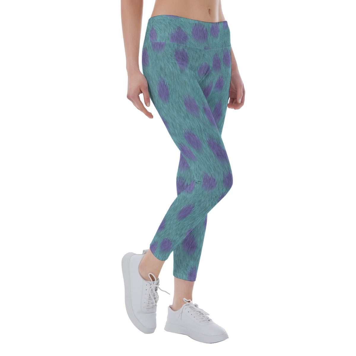 Turquoise Monster Spots - Women's Yoga Leggings