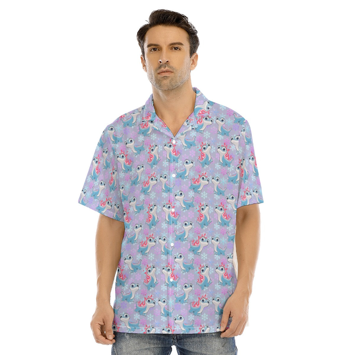 Bruni the Fire Spirit - Men's Hawaiian Button Up Shirt