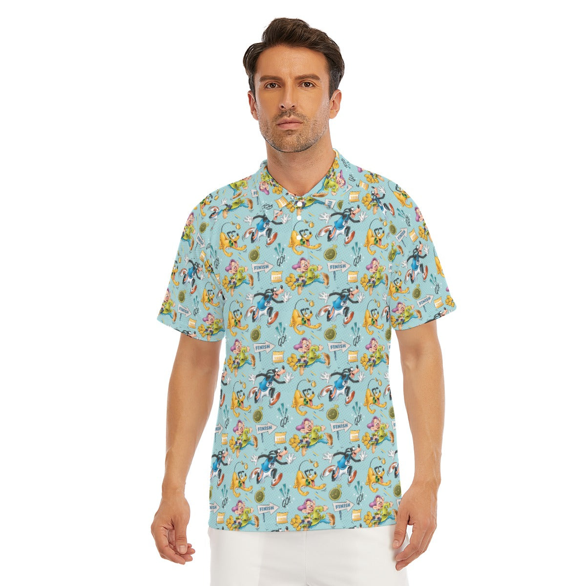 Cheerful Race Day Dashers - Men's Polo Shirt