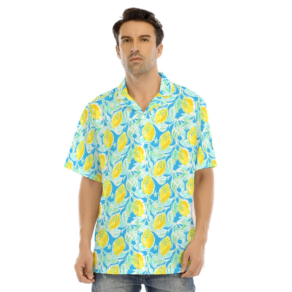 Lemon Drop Daydream - Men's Hawaiian Button Up Shirt