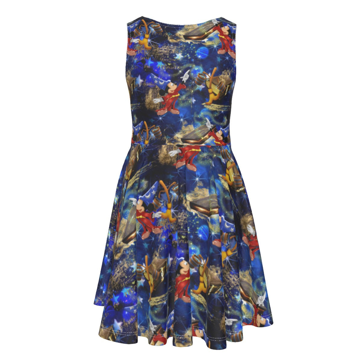 Enchanted Broom Magic - Kid's Sleeveless Skater Dress