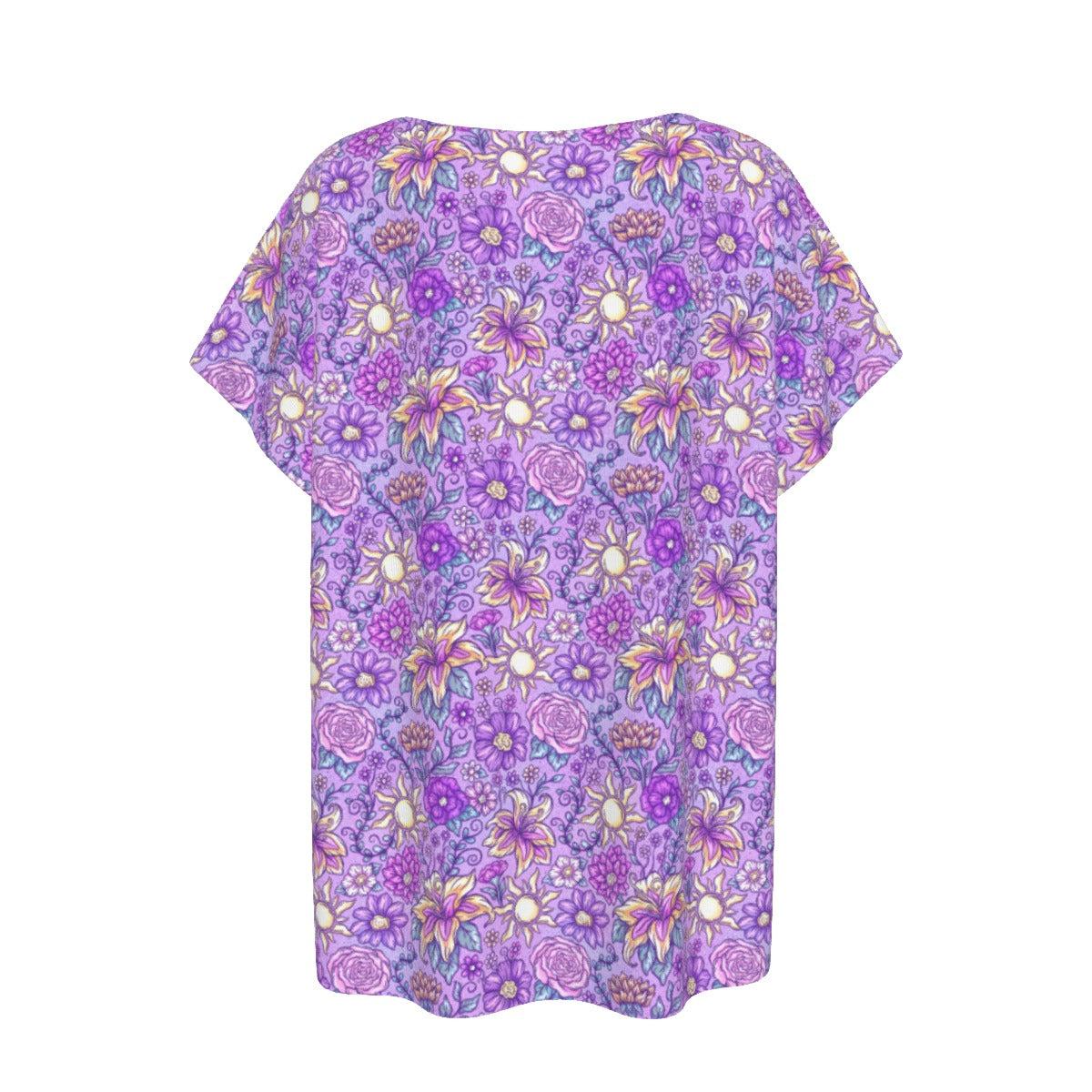Fairytale Florals – Radiant Sunlight - Women’s Relaxed Fit Scoop Tee
