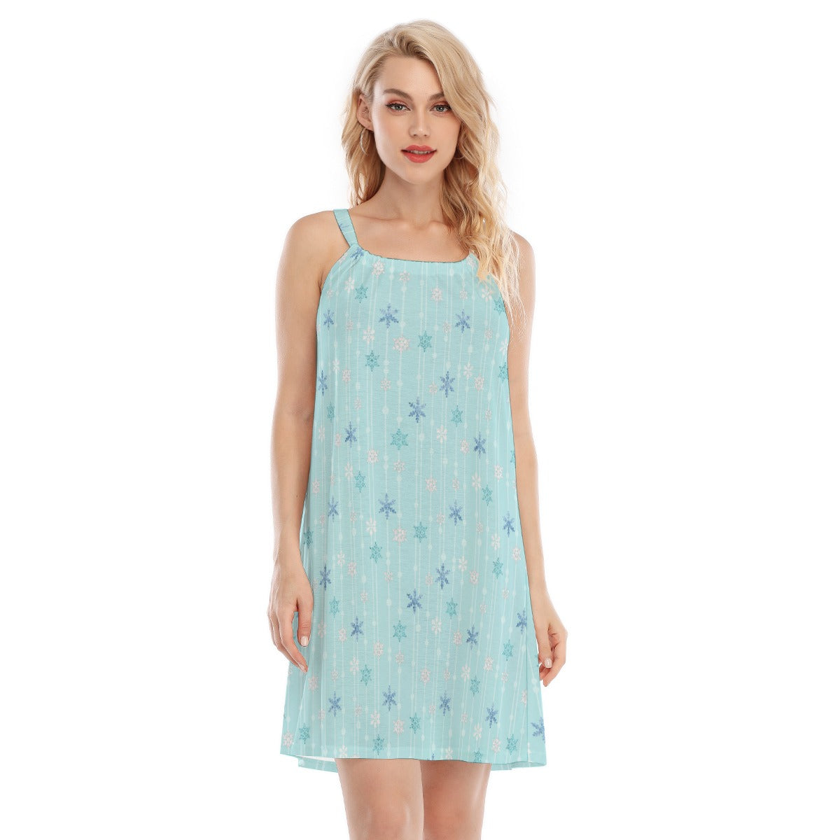 Ice Queen Snowflake Pattern - Women’s Adjustable Sundress