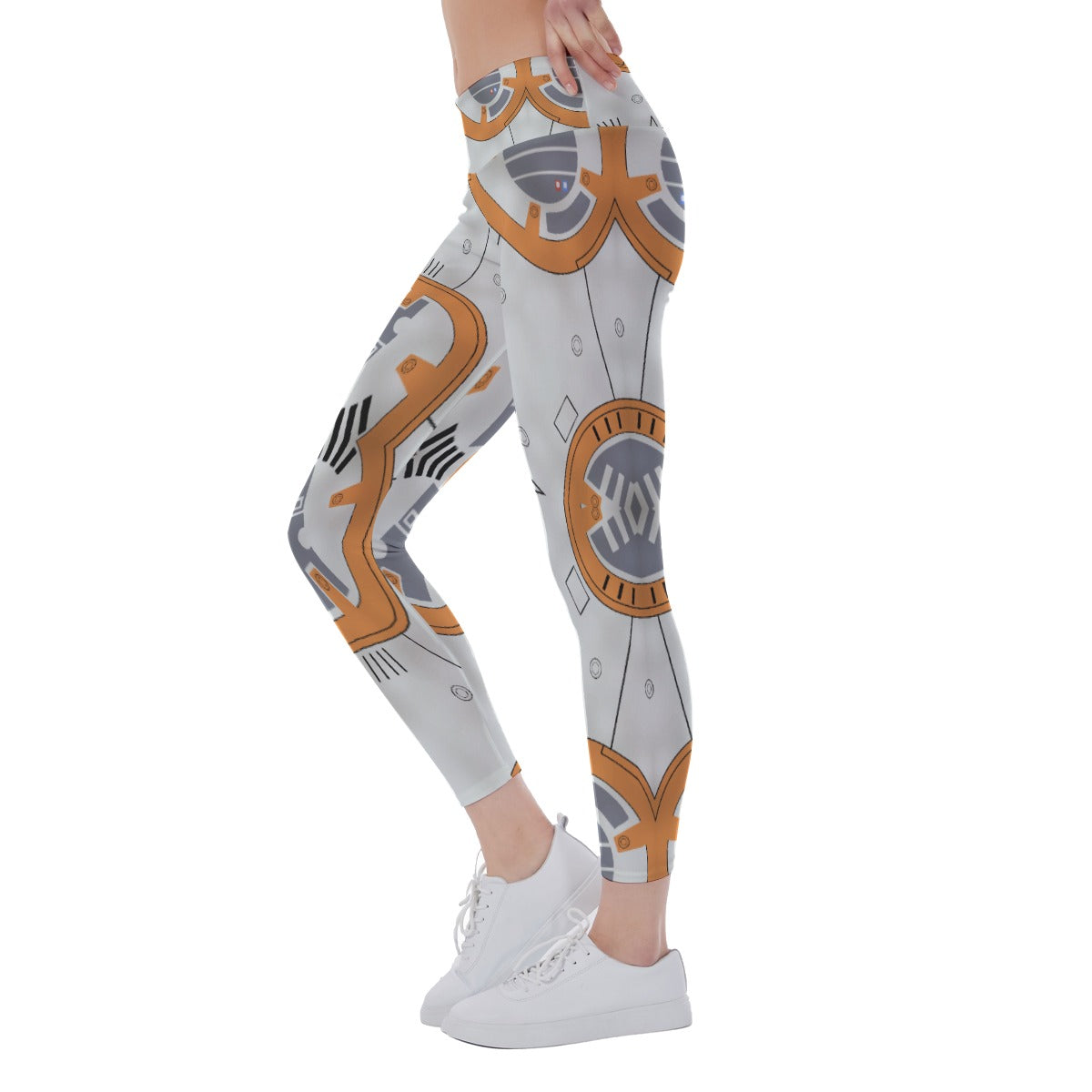 Little Round Droid - Women's Yoga Leggings