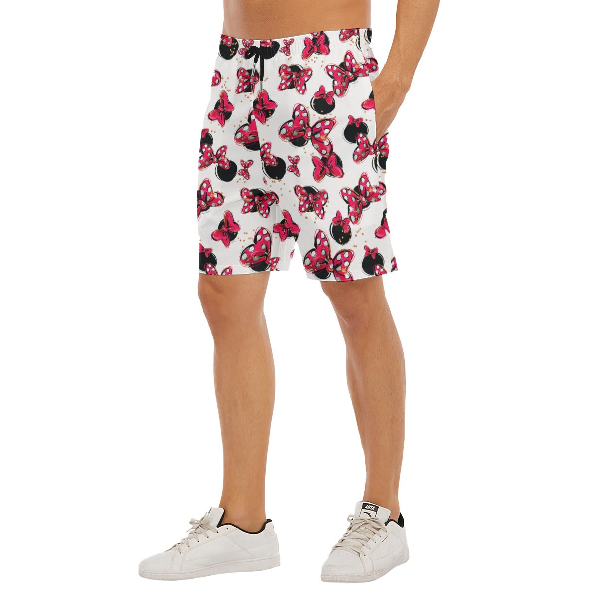 Polka Dot Bows & Mouse Ears - Men’s Pocket Beach Shorts