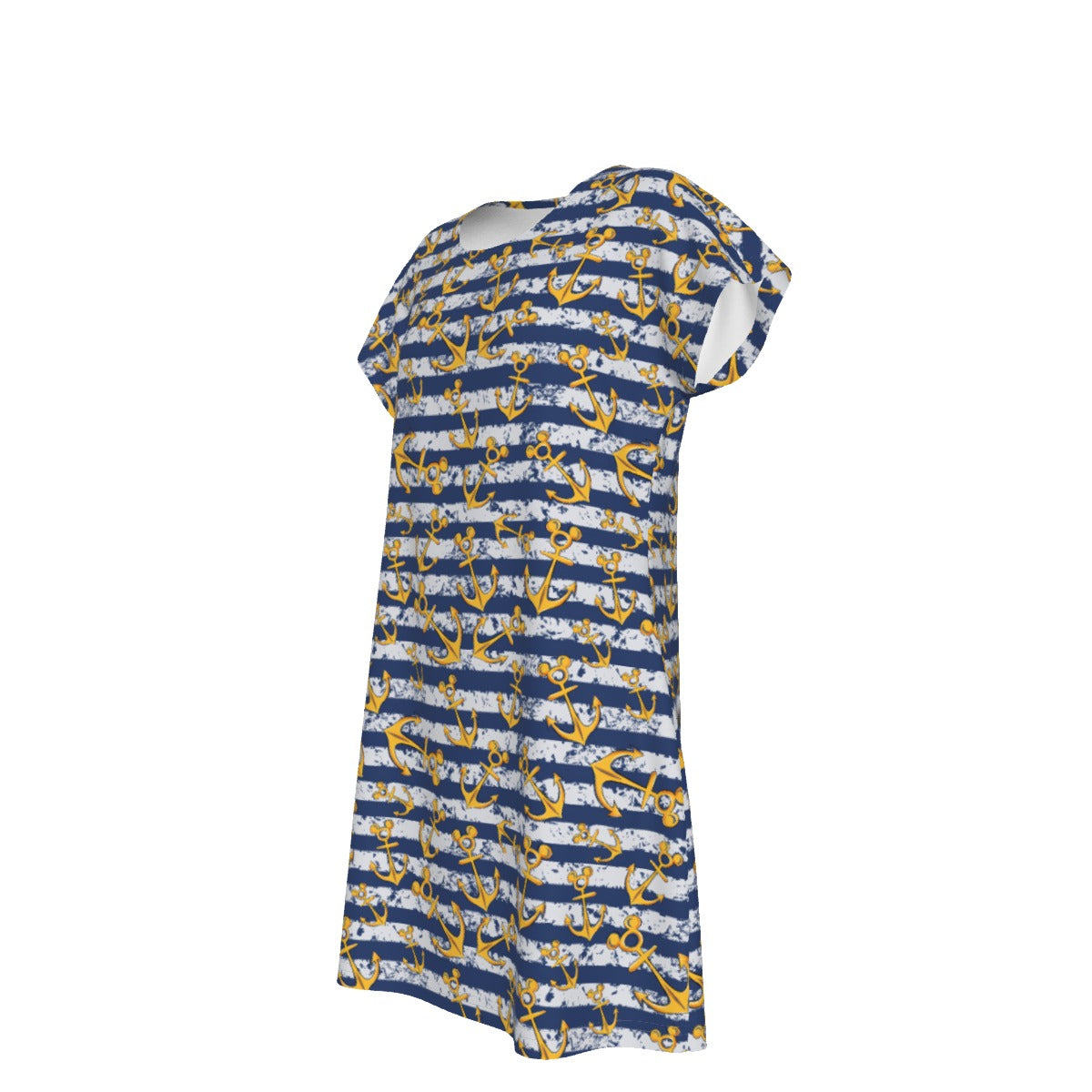 Nautical Mouse Ear Anchors - Women's T-Shirt Dress