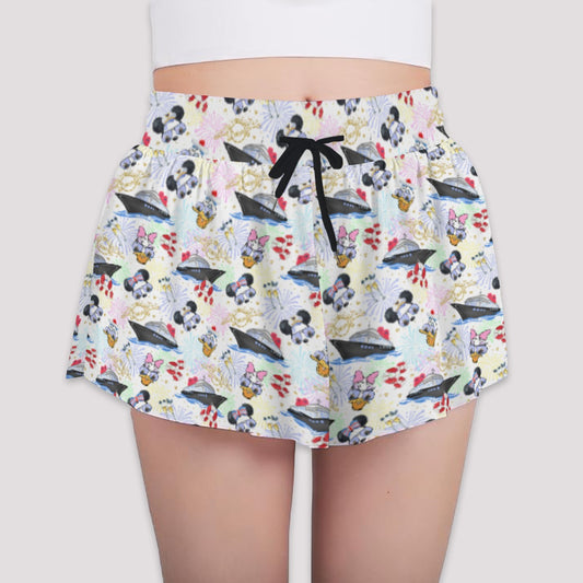 Wish Cruise Celebration - Girls’ Flowy Pocket Shorts