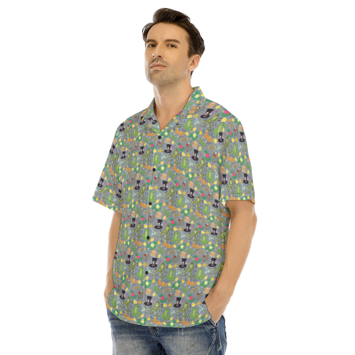 Bayou Princess Icons - Men's Hawaiian Button Up Shirt
