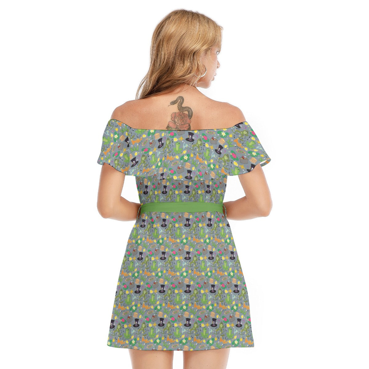 Bayou Princess Icons - Women's Off-shoulder Ruffle Dress
