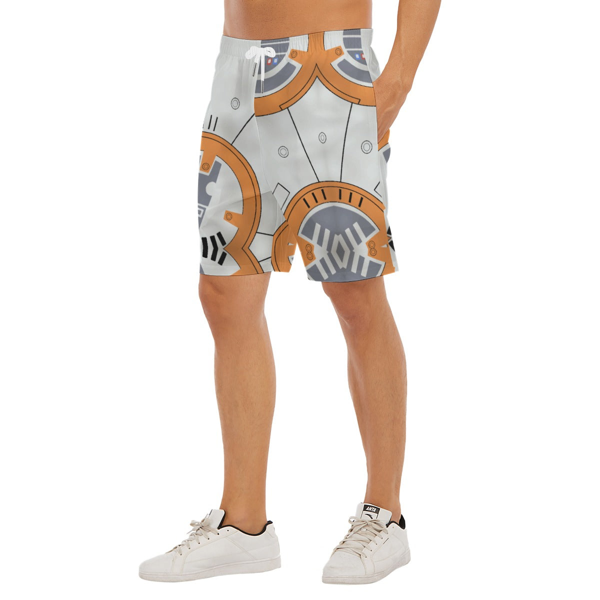 Little Round Droid - Men’s Pocket Beach Shorts