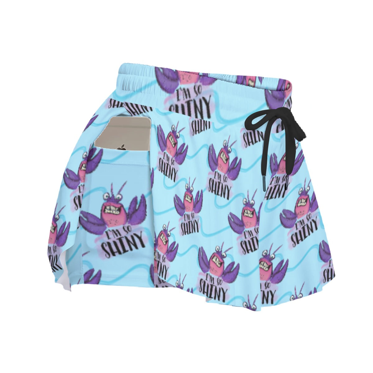 Shiny Deep-Sea Villain - Women's Flowy Pocket Shorts