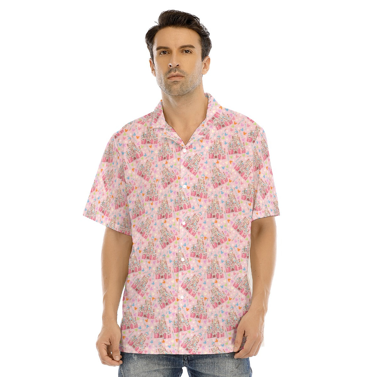 25th Birthday Cake Castle - Men's Hawaiian Button Up Shirt