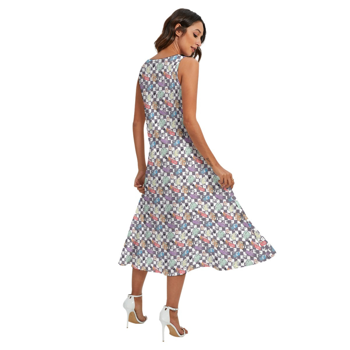 Halloween Racing Crew - Women’s Diagonal Pocket Midi Dress