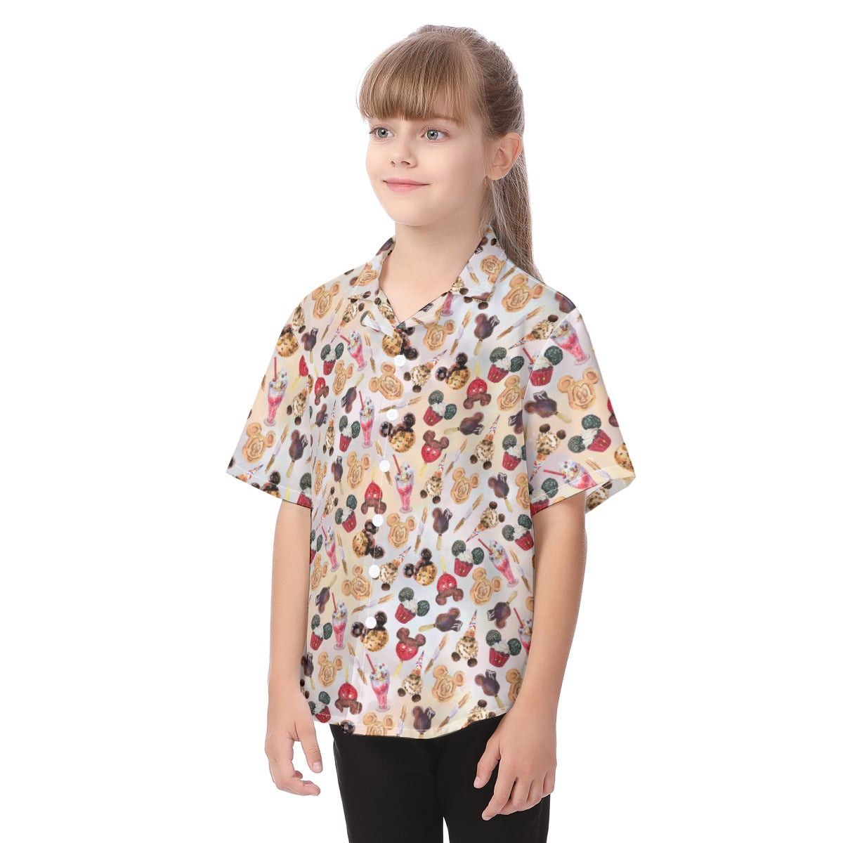 Mouse Snack Treats - Kid's Hawaiian Button Up Shirt