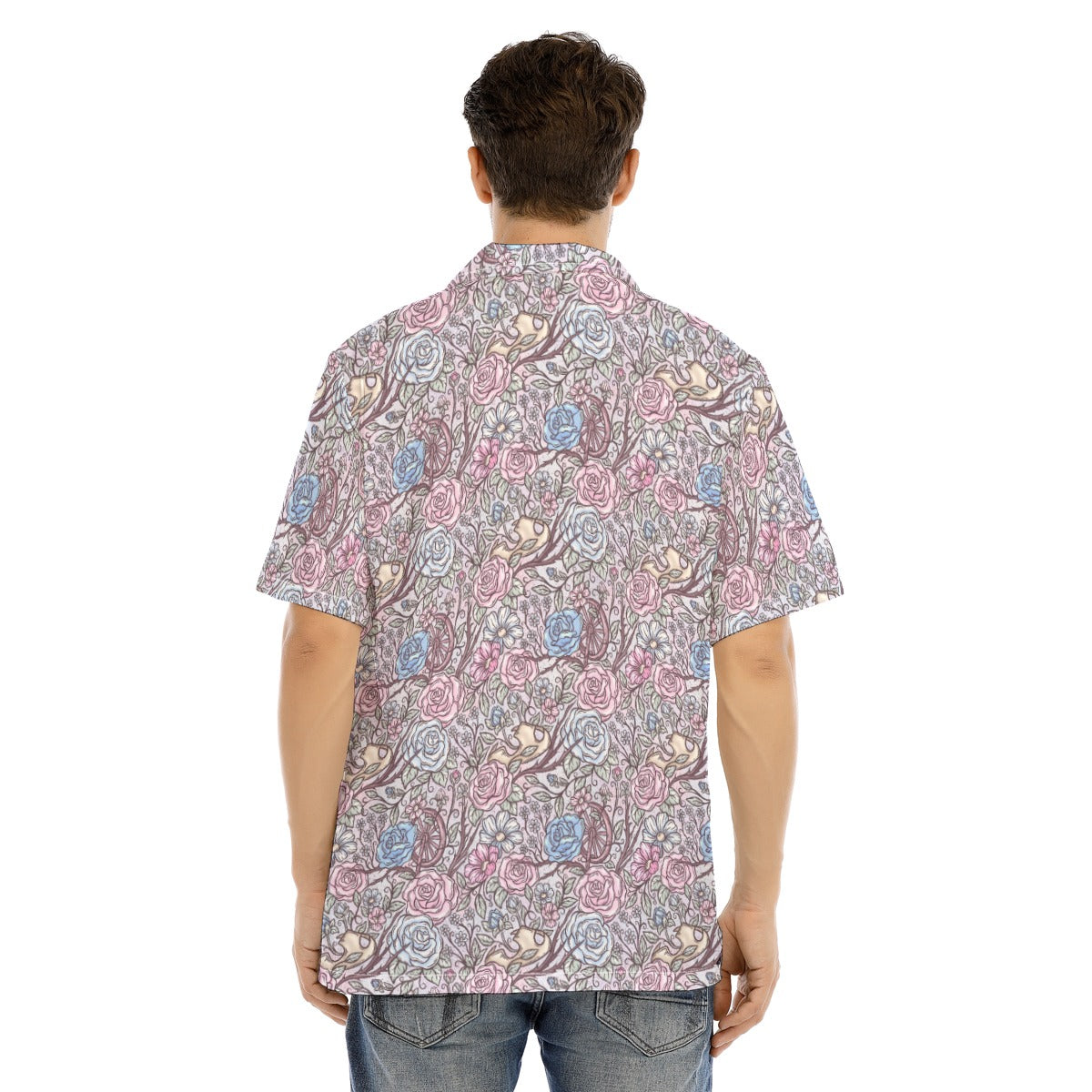 Fairytale Florals – Sleeping Enchantment - Men's Hawaiian Button Up Shirt