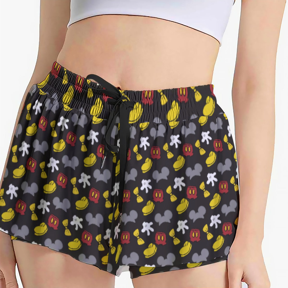 Classic Mouse Style - Women's Flowy Pocket Shorts
