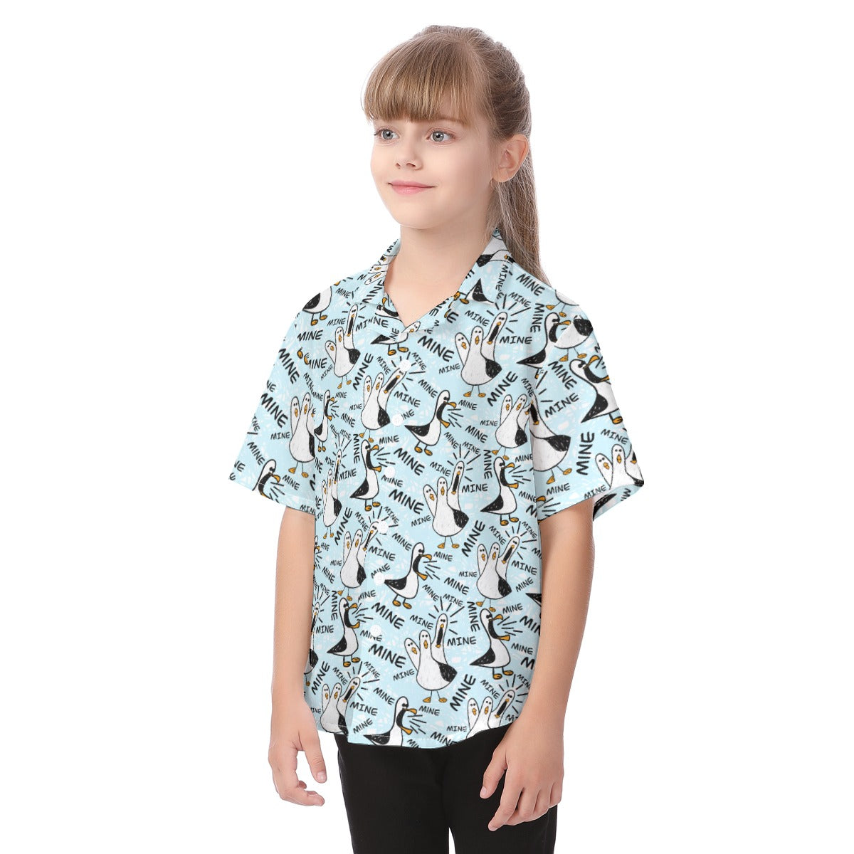 Mine Mine Mine Seagulls - Kid's Hawaiian Button Up Shirt