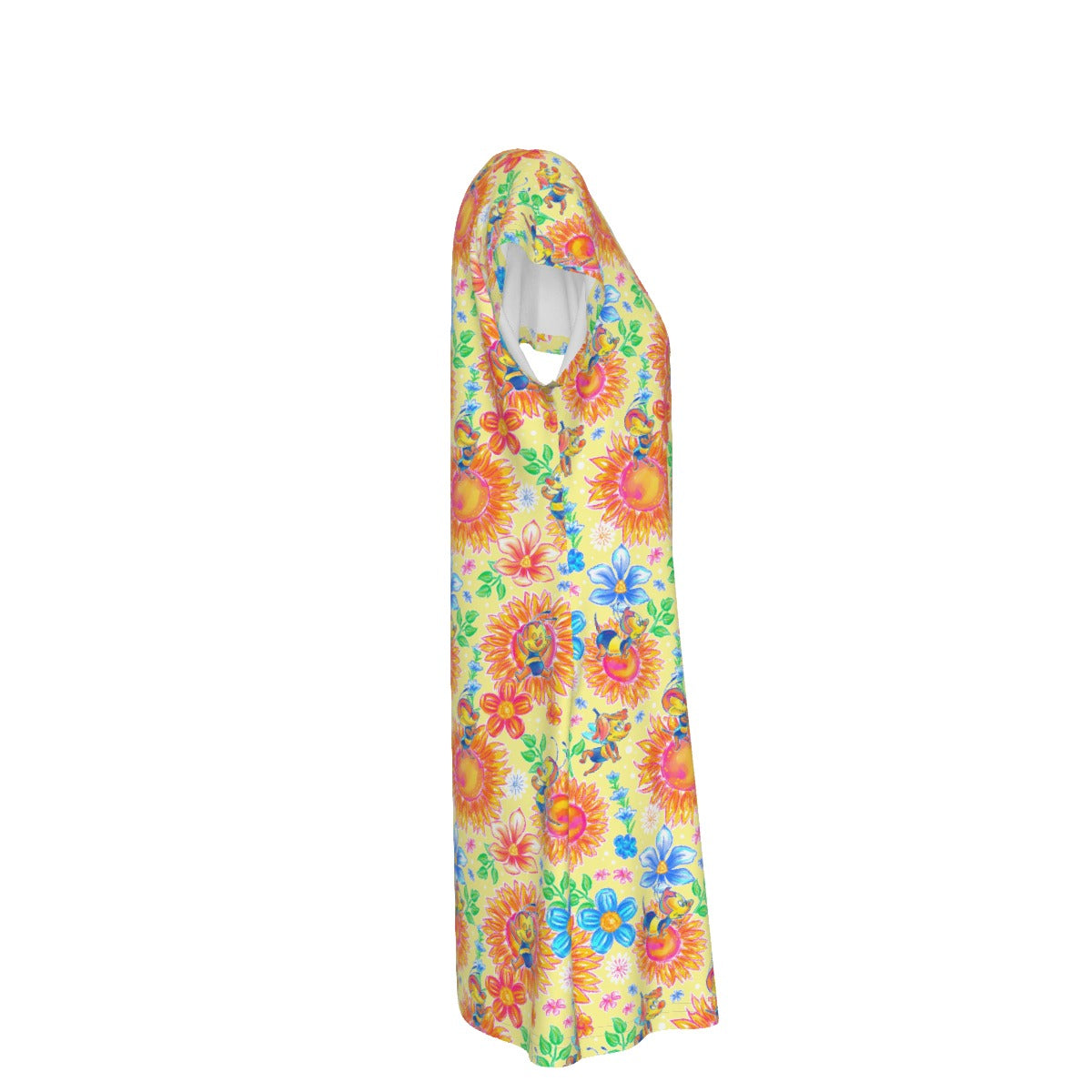 Buzzing Garden Buddy - Women's T-Shirt Dress