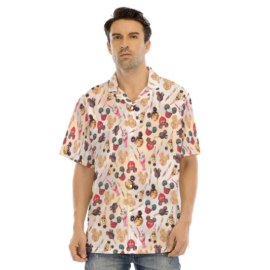 Mouse Snack Treats - Men's Hawaiian Button Up Shirt