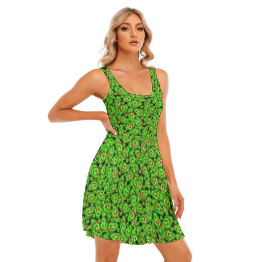 Just One Bite - Women's Sleeveless Pocket Skater Dress