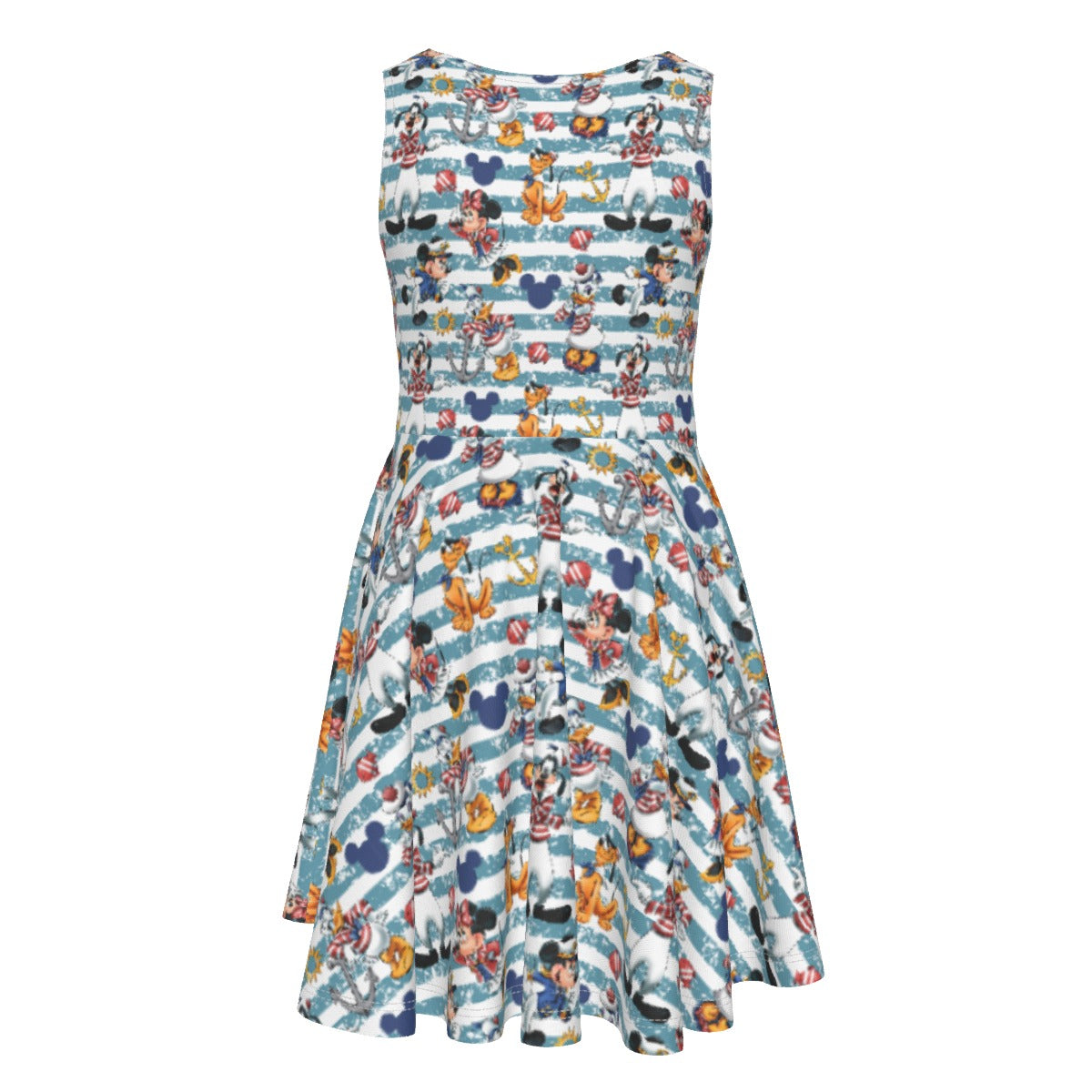 Cruise Crew on Deckends - Kid's Sleeveless Skater Dress