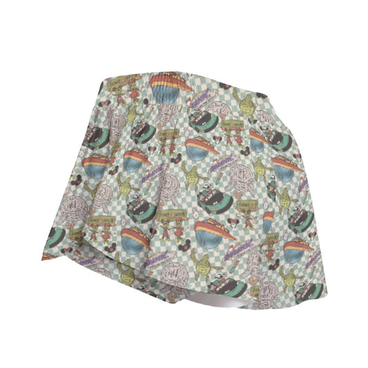 Hand Drawn EC - Women's Flowy Pocket Shorts