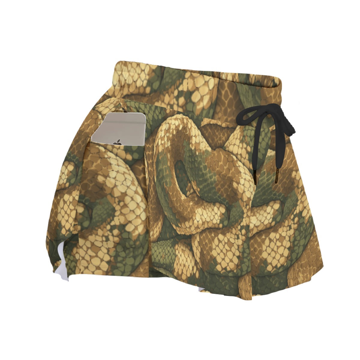 Animal Print - Snake - Women's Flowy Pocket Shorts
