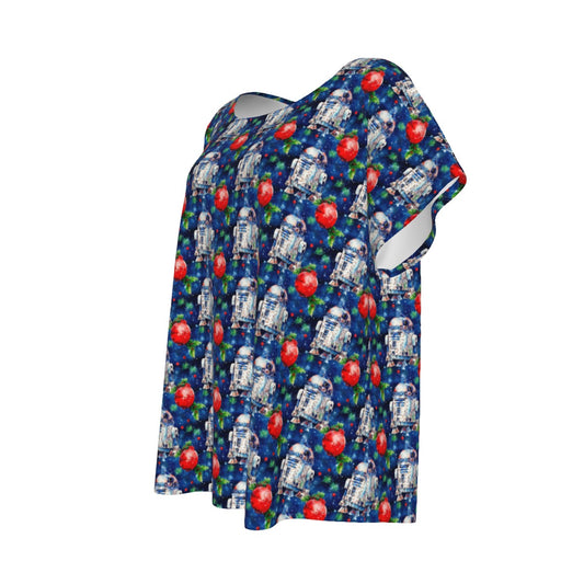 Little Blue Christmas Droid - Women’s Relaxed Fit Scoop Tee