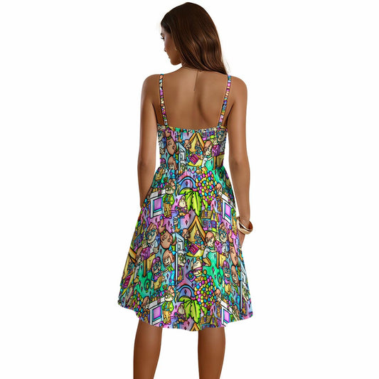 Balloon House Adventure Scenes - Women's Sweetheart Cami Dress