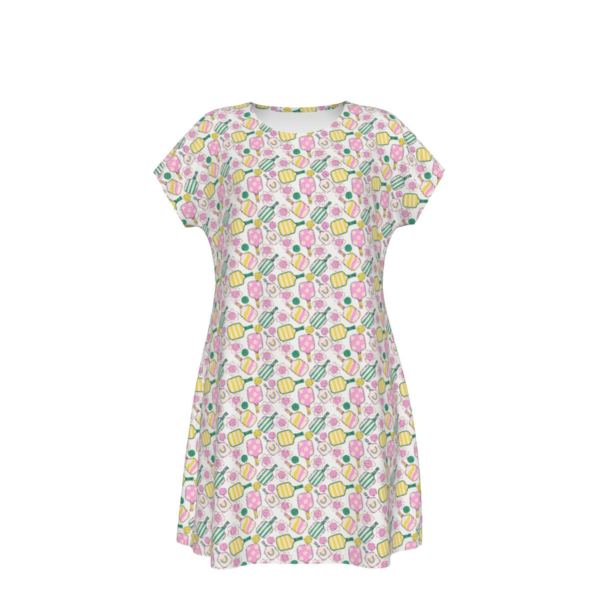 Pretty Pickleball Paddles - Women's T-Shirt Dress