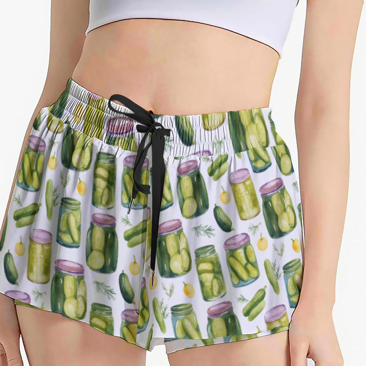 Perfect Pickle Jars - Women's Flowy Pocket Shorts