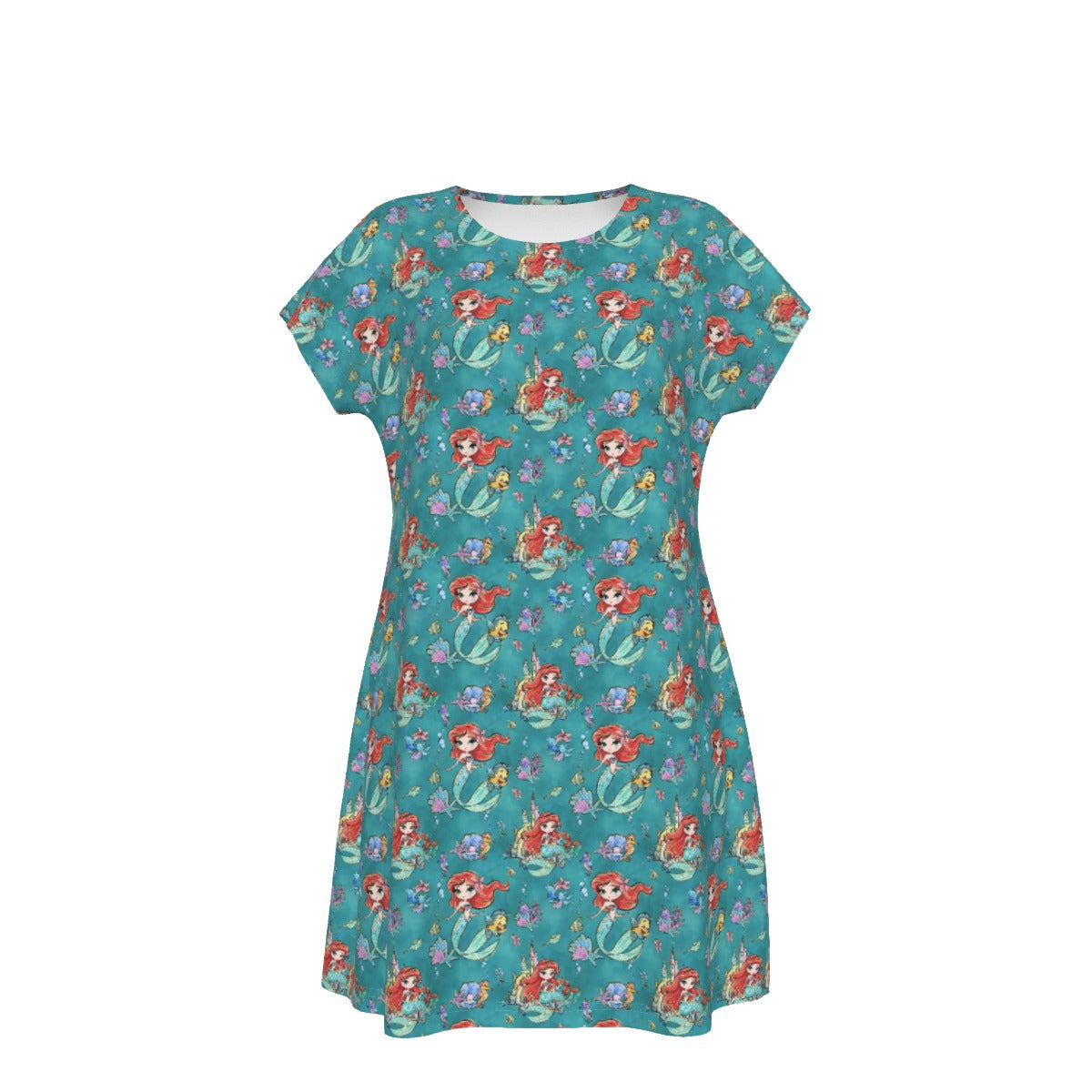 Whimsical Ocean Princess - Women's T-Shirt Dress