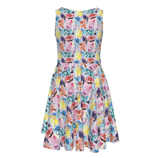 Floral Emotions - Kid's Sleeveless Skater Dress