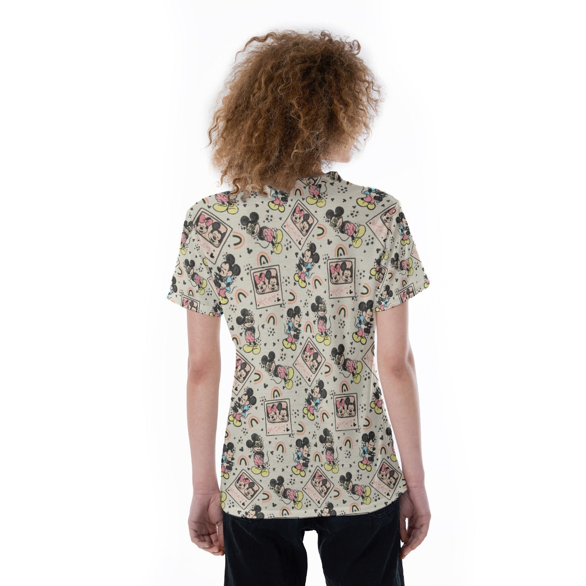 Retro Camera Mouse - Women's Short Sleeve V-Neck T-Shirt