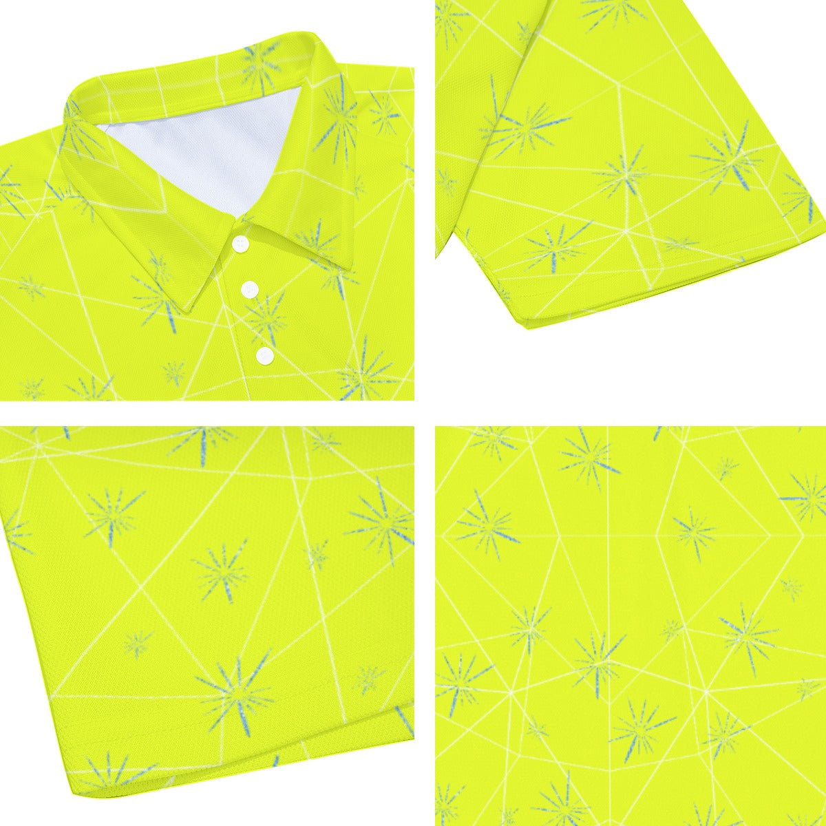 Joyful Blue & Yellow Florals - Men's Polo Shirt