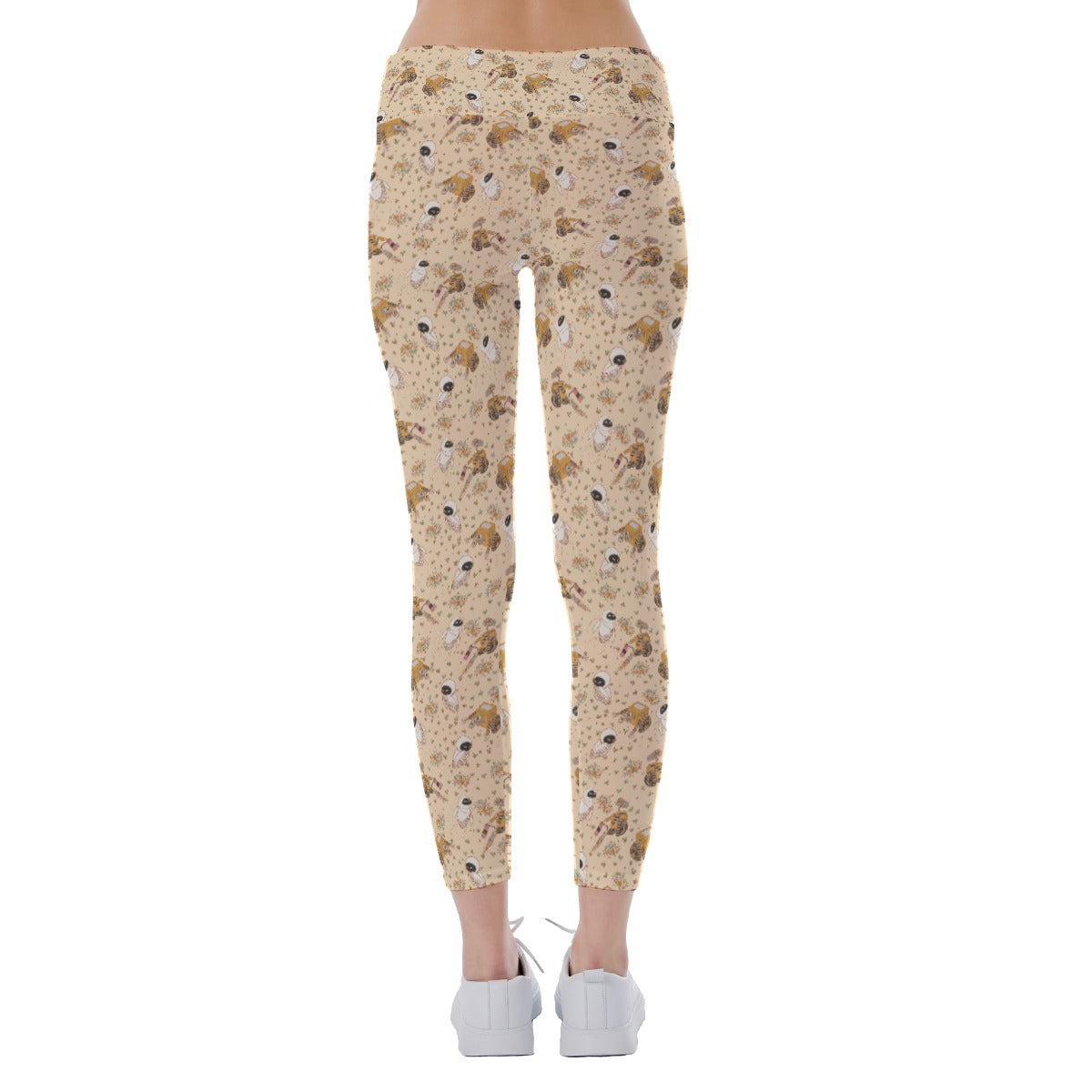 Botanical Robot Love Story - Women's Yoga Leggings