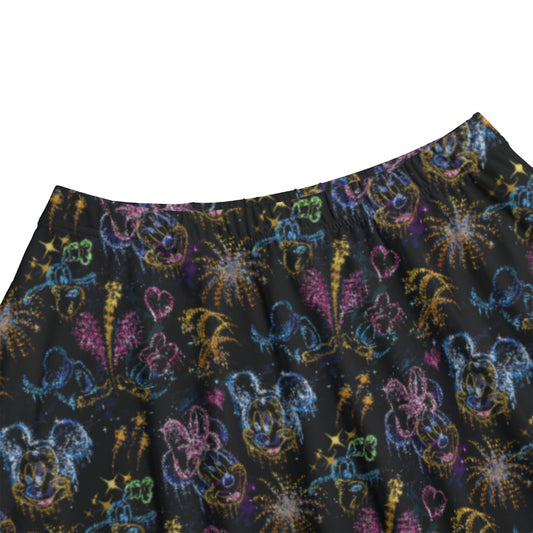 Mouse Friends’ Love in the Sky - Women’s Pocket Midi Skirt