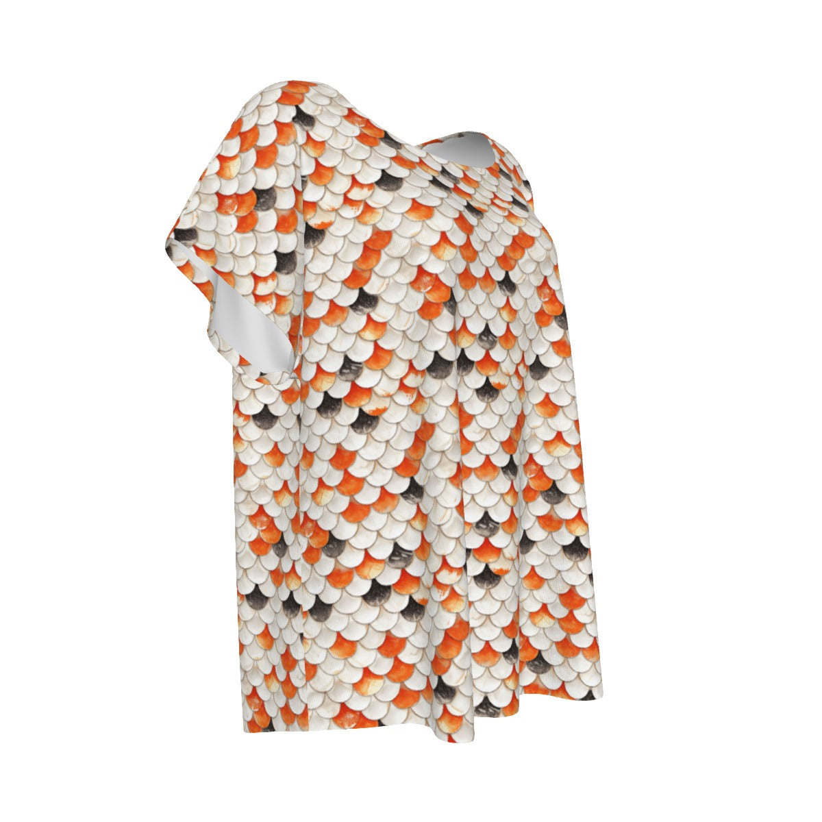 Animal Print - Koi Fish - Women’s Relaxed Fit Scoop Tee