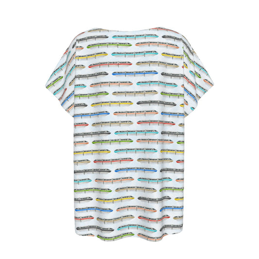 Monorail Rainbow Express - Women’s Relaxed Fit Scoop Tee