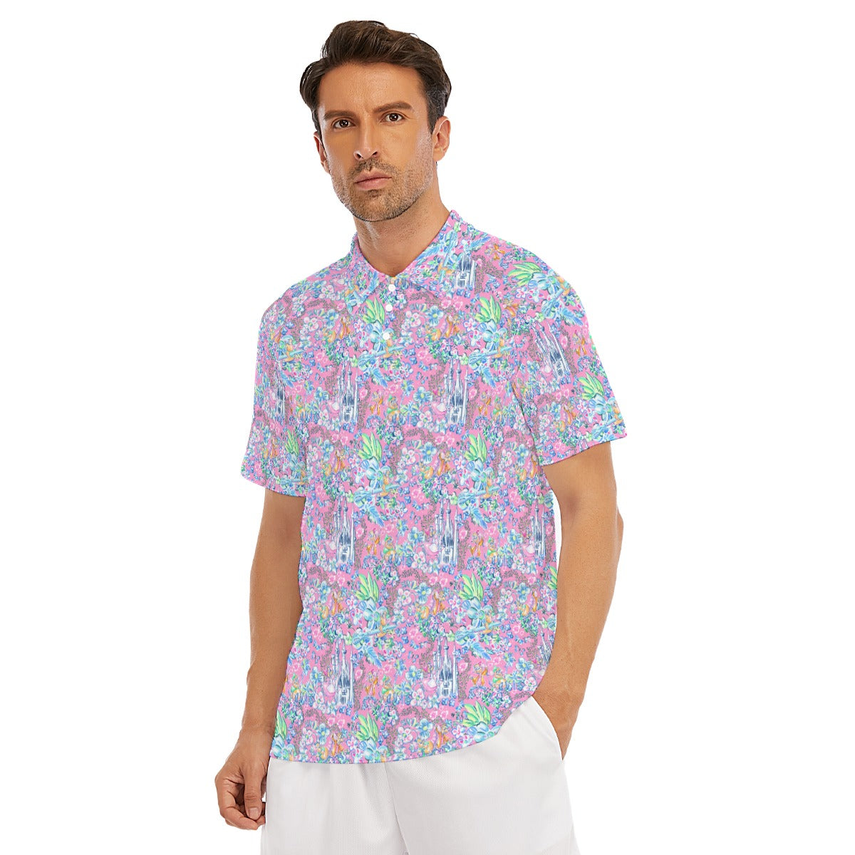 Bright Tropical Dreams - Enchanted Squeaky Helpers - Men's Polo Shirt