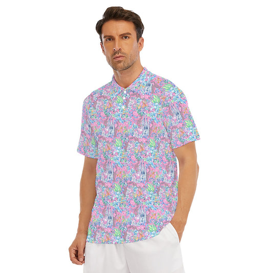 Bright Tropical Dreams - Enchanted Squeaky Helpers - Men's Polo Shirt