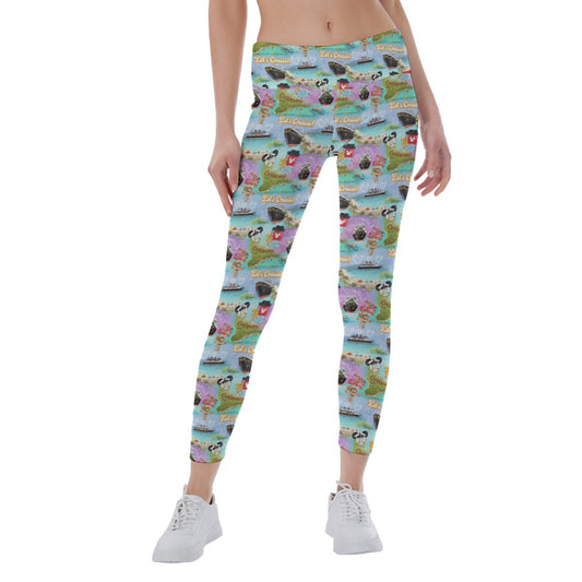 Tropical Castaway Island - Women's Yoga Leggings