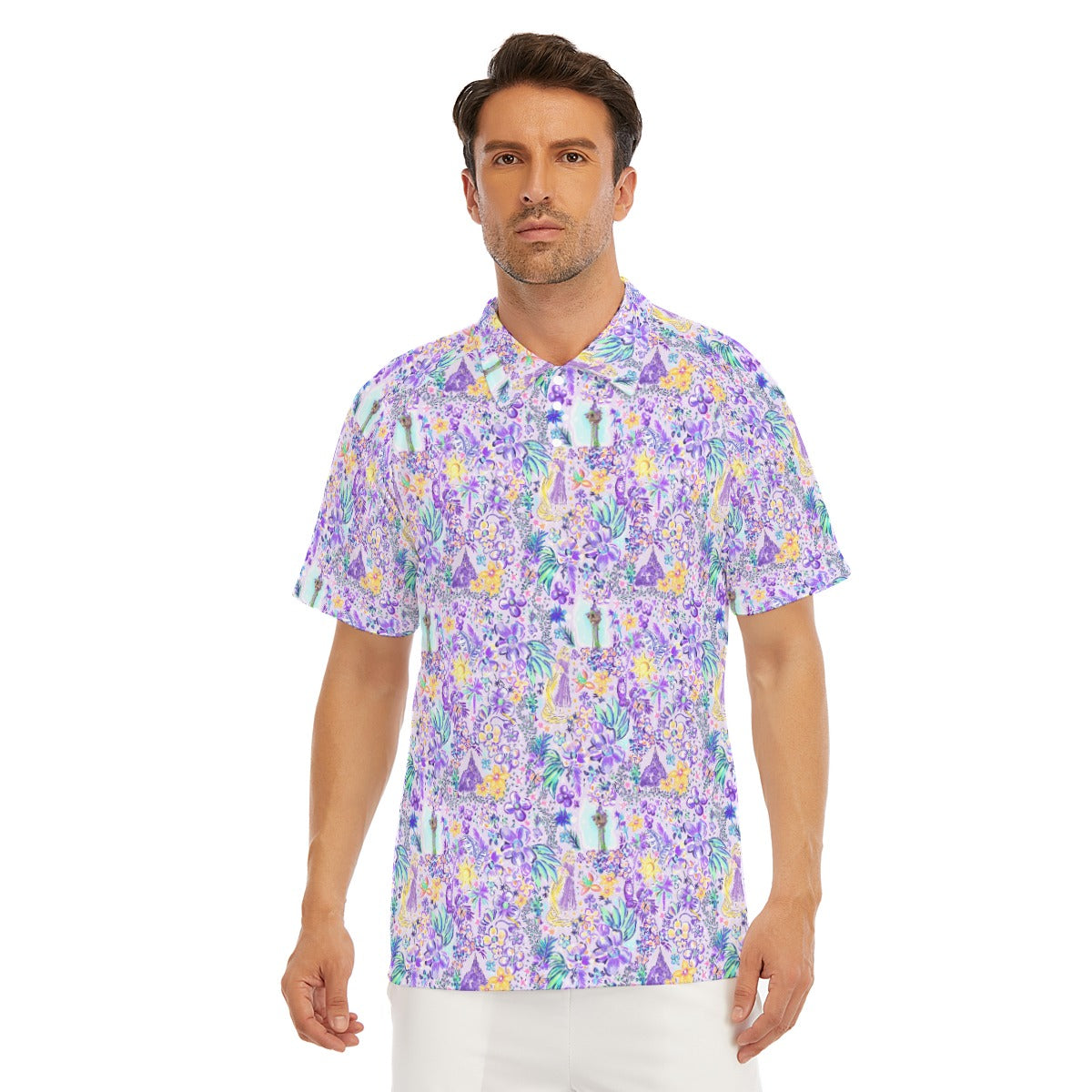Bright Tropical Princess - Tower Light Festival - Men's Polo Shirt