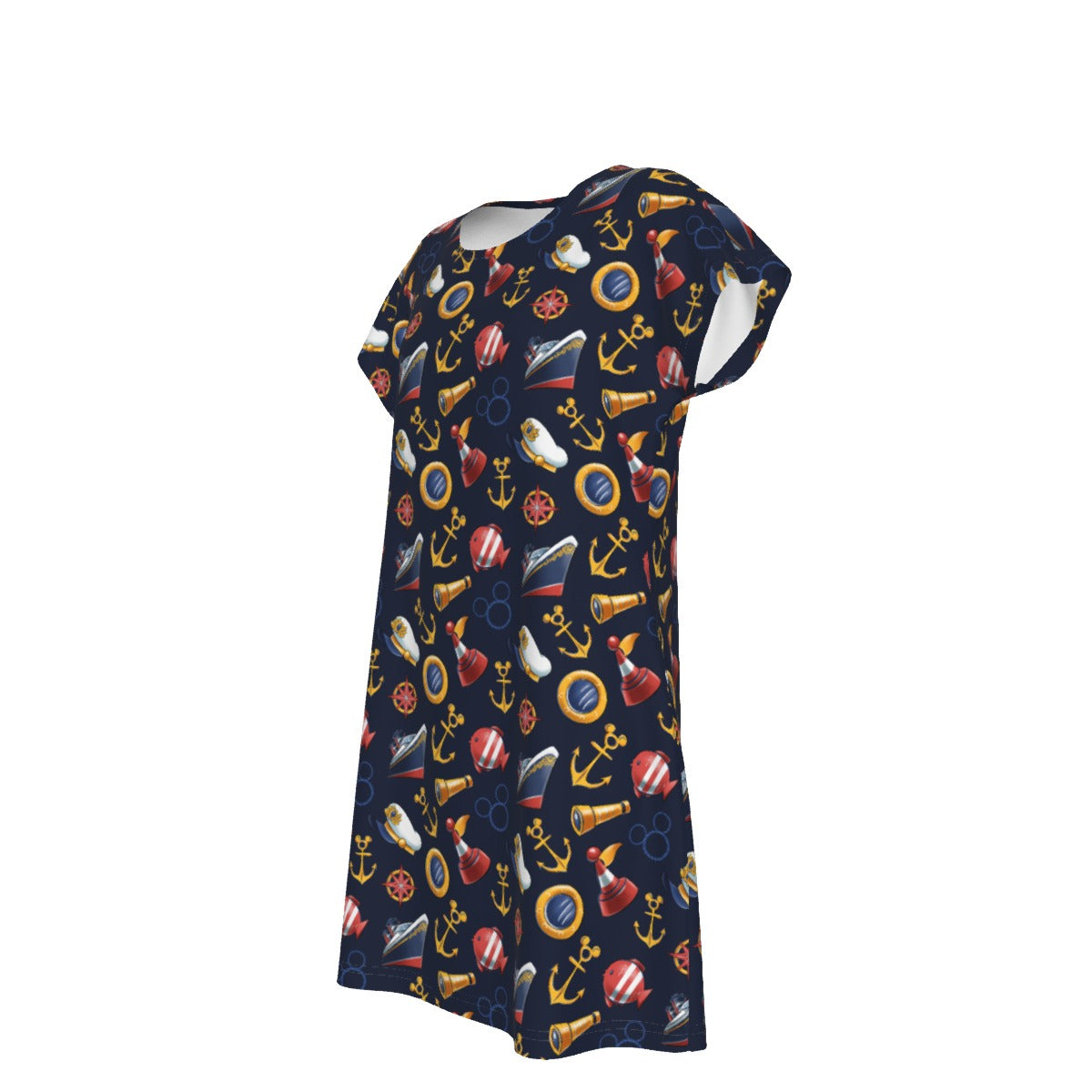 Mouse Ear Nautical Icons - Women's T-Shirt Dress