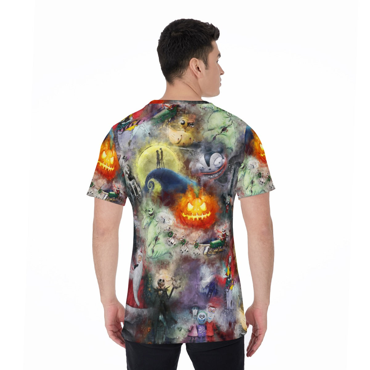 Watercolor Nightmare Town - Men's Short Sleeve T-Shirt