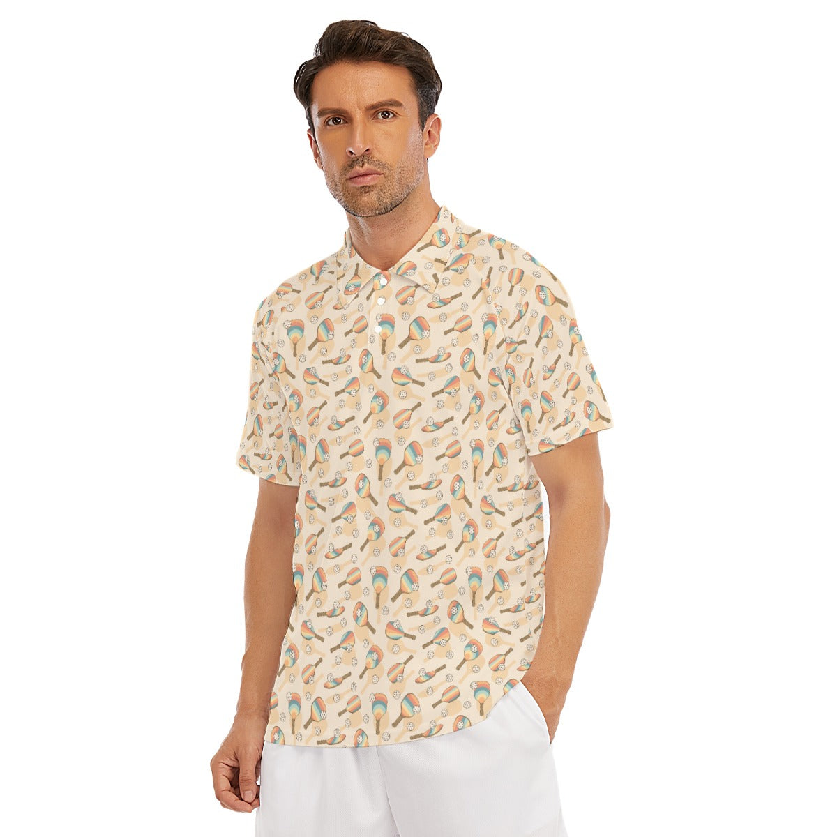 Retro Pickleball Volley - Men's Polo Shirt