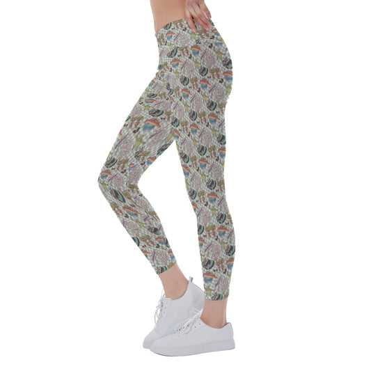 Hand Drawn EC - Women's Yoga Leggings