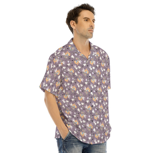 Spooky Fancy Felines - Men's Hawaiian Button Up Shirt