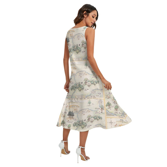 Hundred Acre Map - Women’s Diagonal Pocket Midi Dress